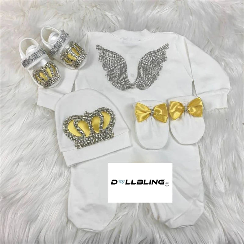 Newborn Baby Boy Outfits Set Kids Clothing Real Cotton Infant Care Products Body Suit Shirt Pants Hat 5 Pieces Origin Turkey