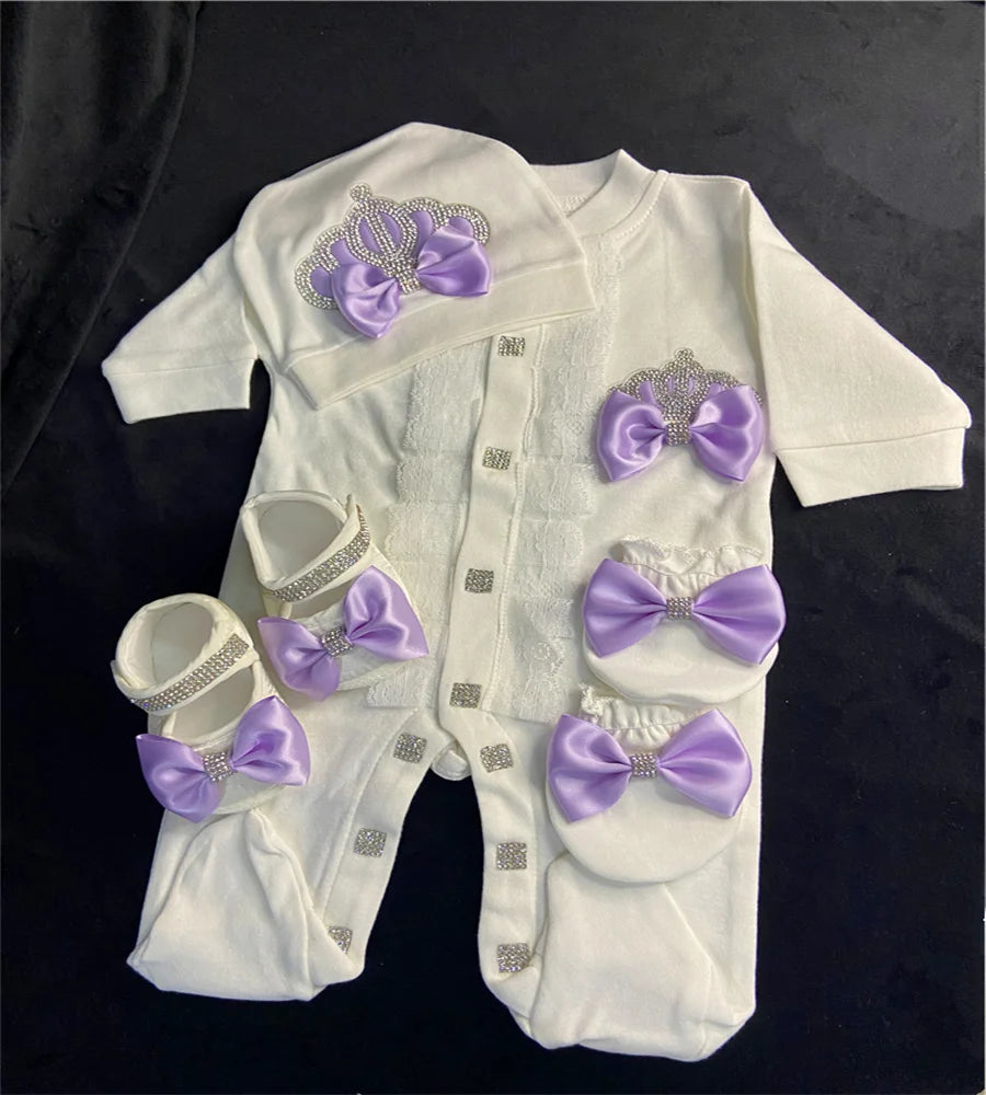 Newborn Baby Boy Outfits Set Kids Clothing Real Cotton Infant Care Products Body Suit Shirt Pants Hat 5 Pieces Origin Turkey