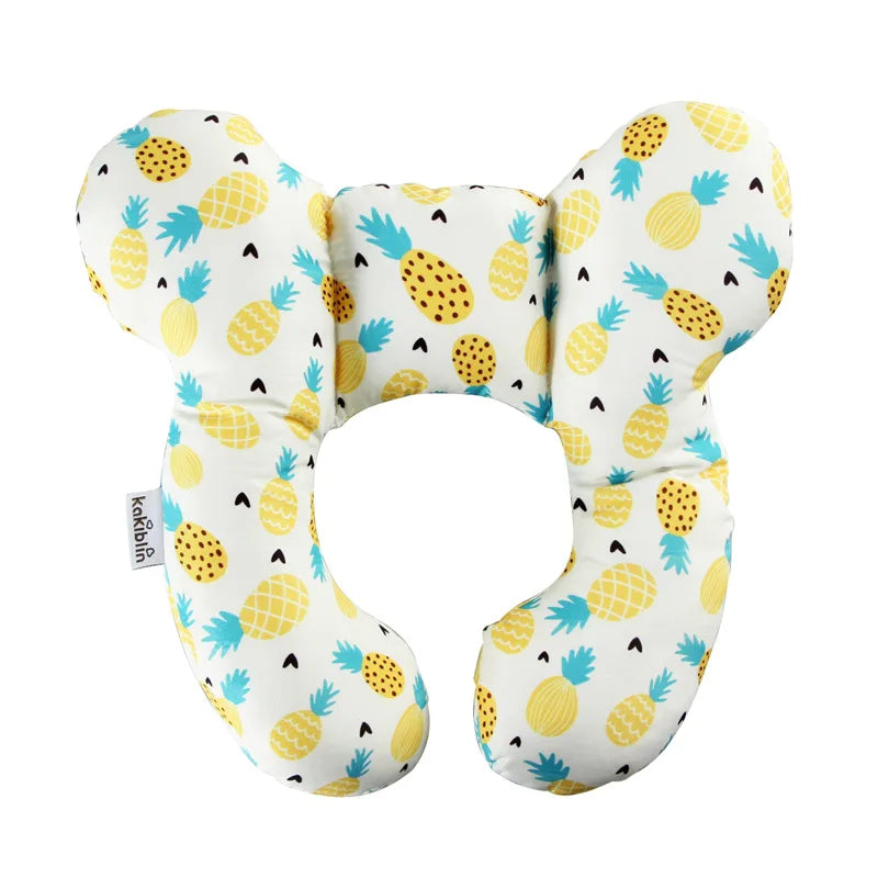New cartoon children's U-shaped pillow, cotton soft baby pillow, travel car children's pillow, multi-functional stroller pillow