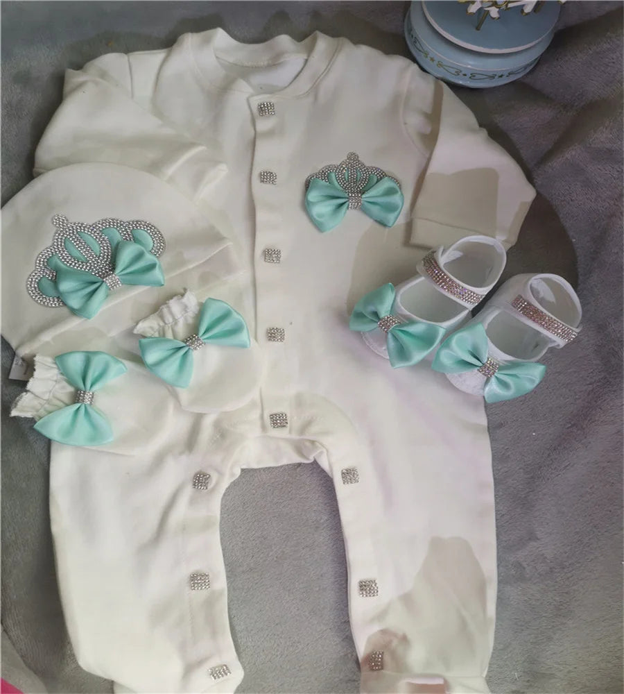 Newborn Baby Boy Outfits Set Kids Clothing Real Cotton Infant Care Products Body Suit Shirt Pants Hat 5 Pieces Origin Turkey