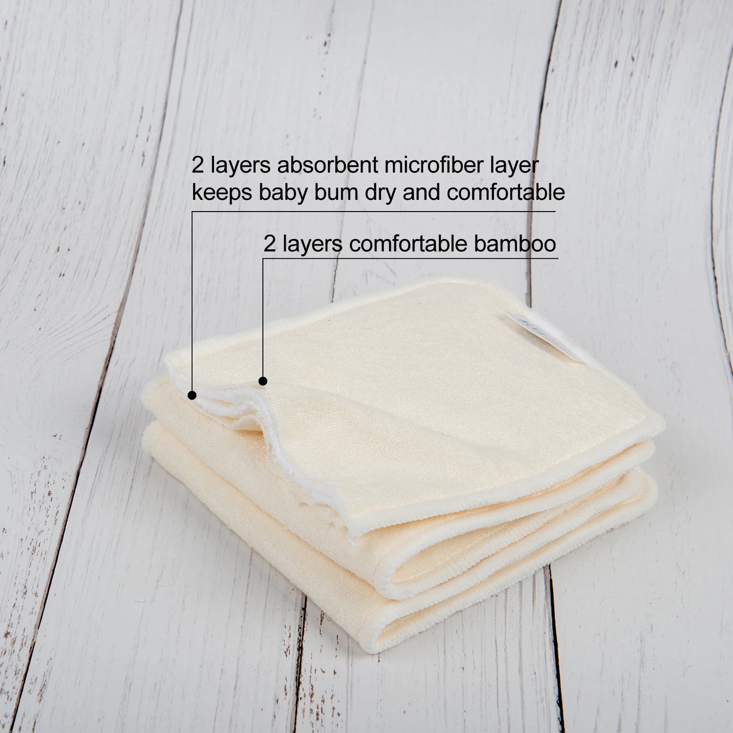 (10pcs per lot)  Anti-bacterial High Absorbent 4 layers Bamboo Insert Washable Bamboo Nappy Iiner